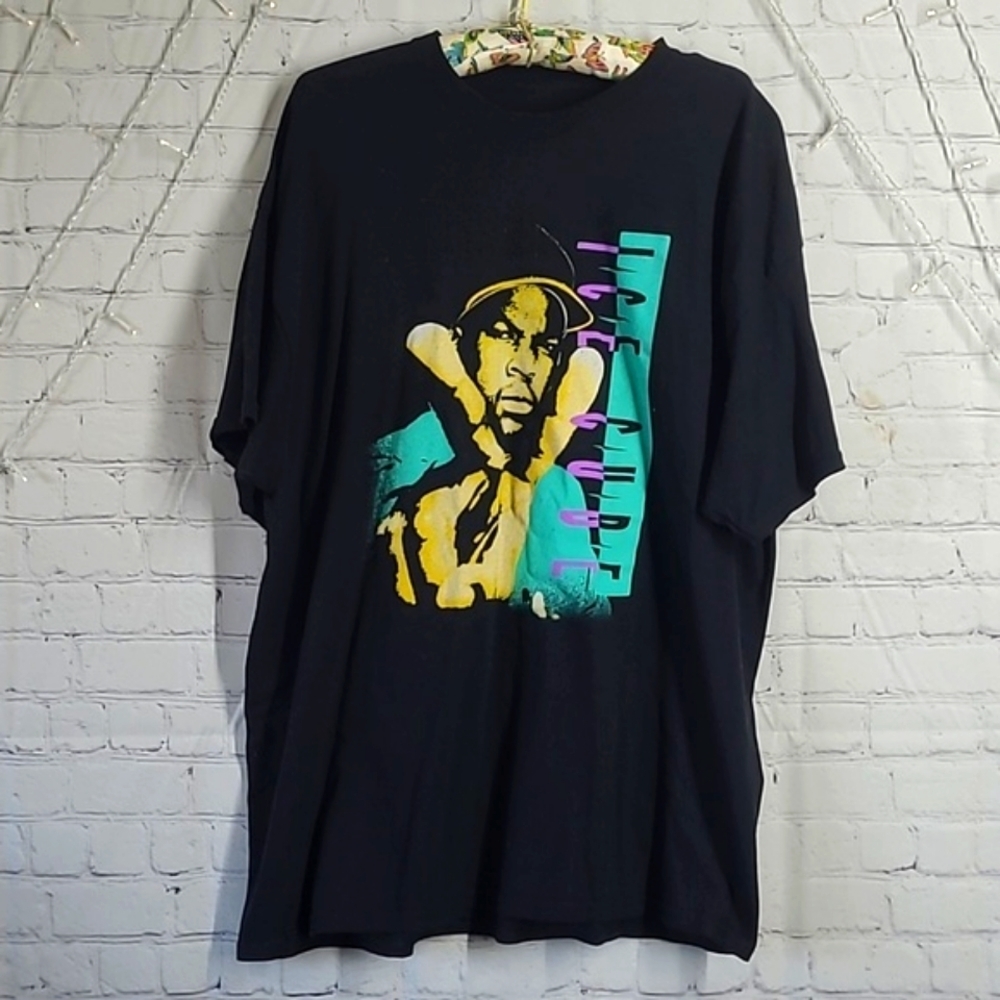 Ice Cube NWA Rap Classic 90s Black Graphic Print Tee Tshirt Mens Size 2XL - Picture 3 of 12
